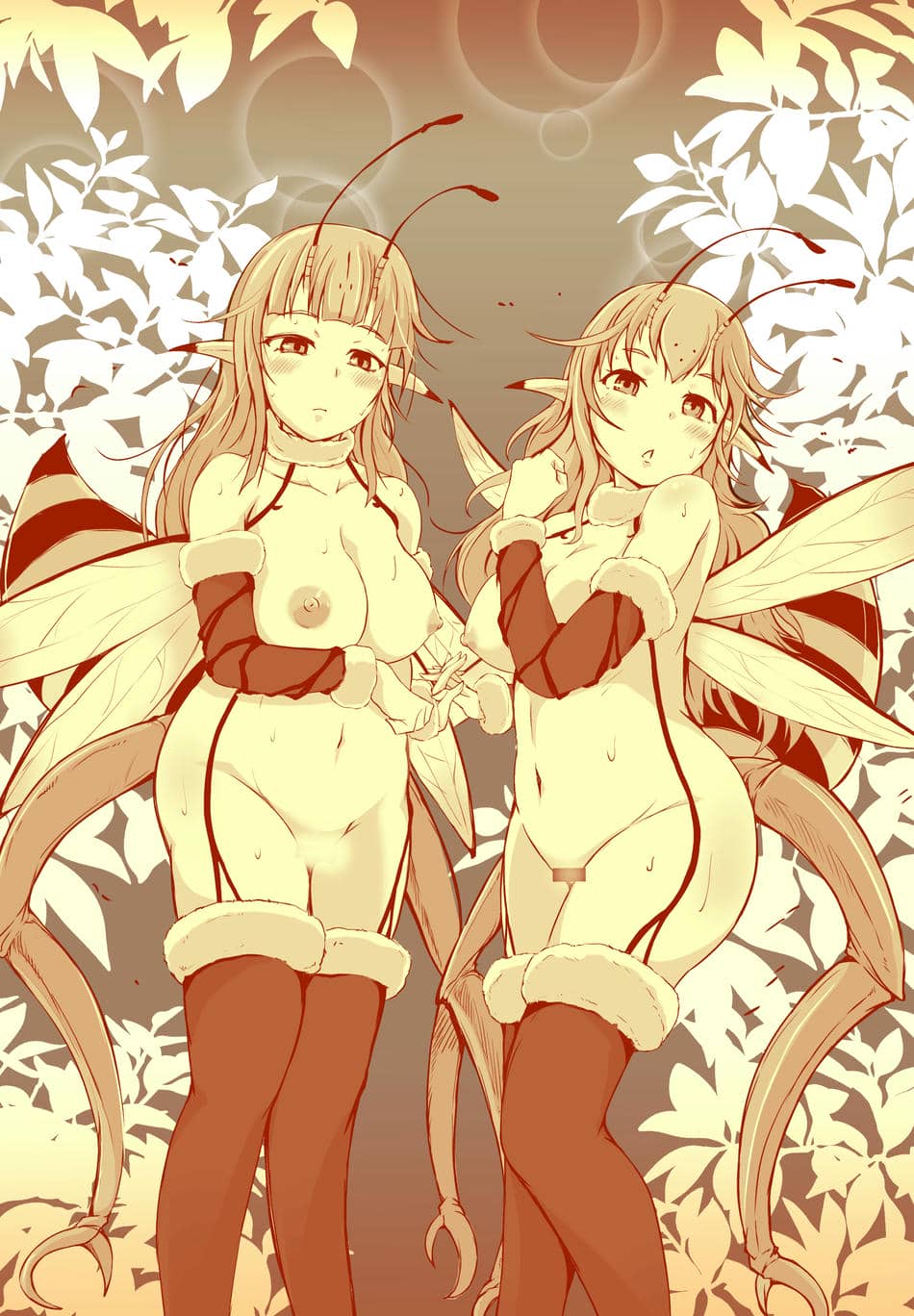 [ねこのてしょぼう (ねこんた)] 淫蜜蜂 - 蜜蜂たちと肉の繭 [DL版]