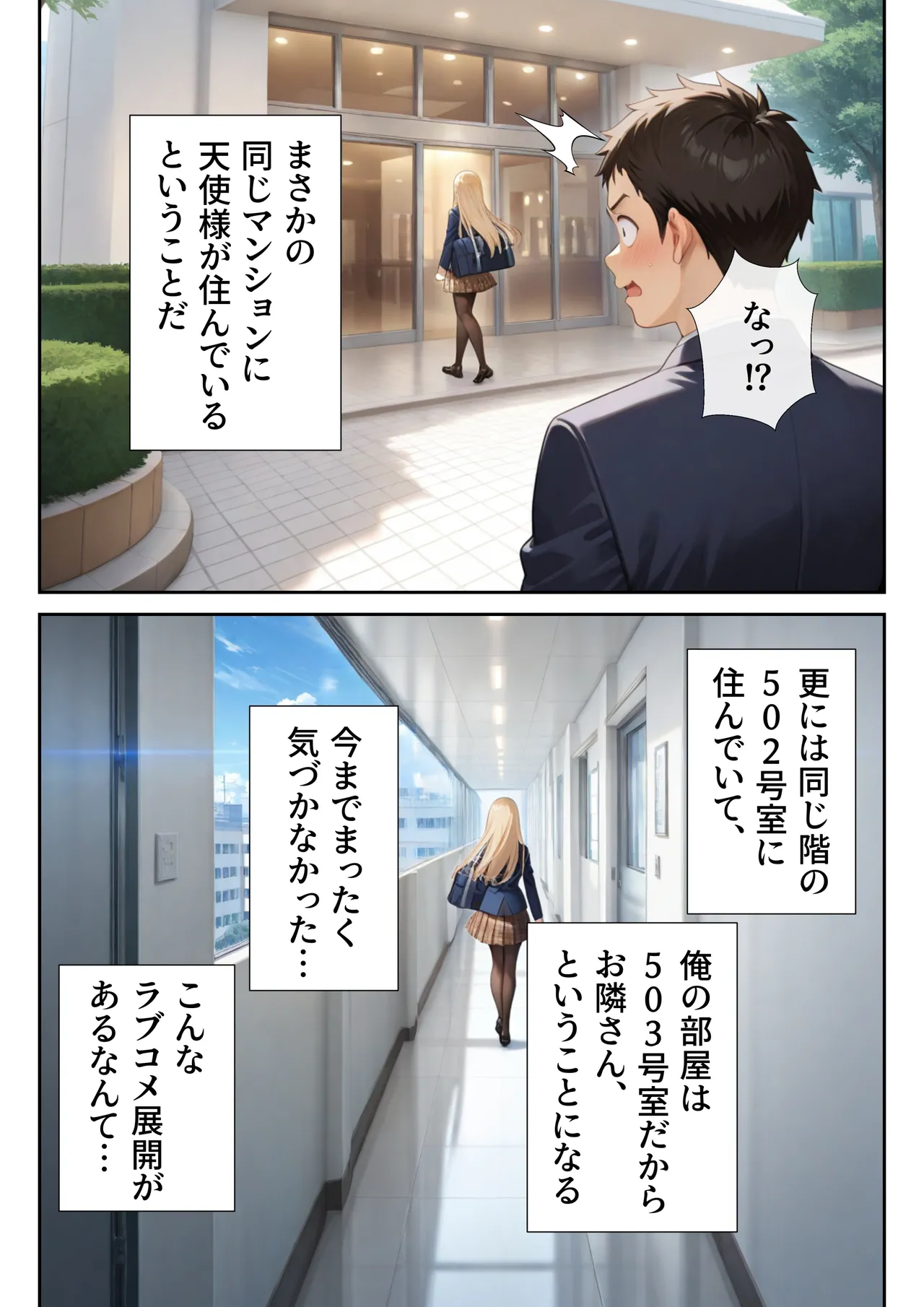 [ニーハイ堂] お隣の天使様を記憶操作でイケメンから寝取って堕天使にした件 [AI Generated]