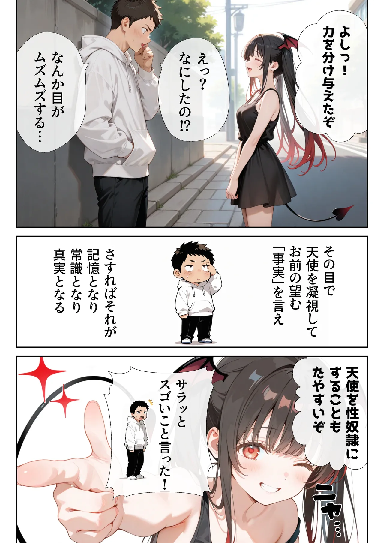 [ニーハイ堂] お隣の天使様を記憶操作でイケメンから寝取って堕天使にした件 [AI Generated]