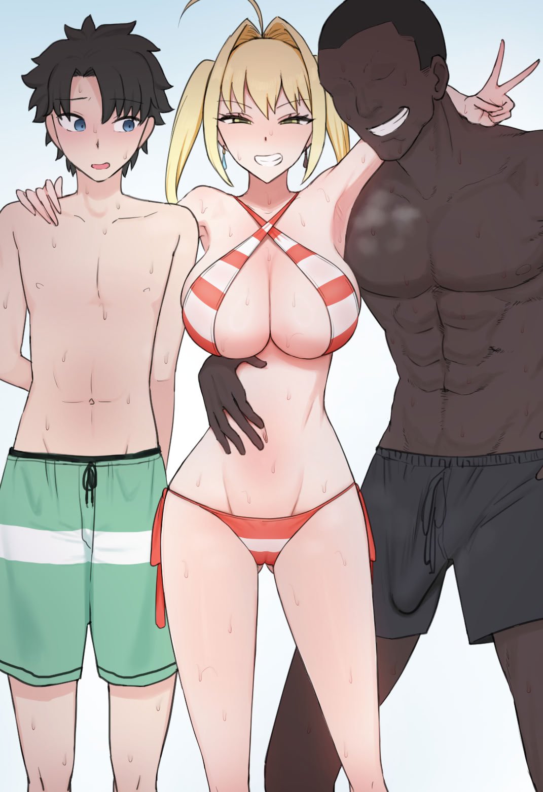 [ギガ] ネロ×BBC 浮気H见せつけ (Fate／Grand Order)｜尼禄・克劳狄乌斯 x BBC (FGO) [BCS个人机翻润色汉化]