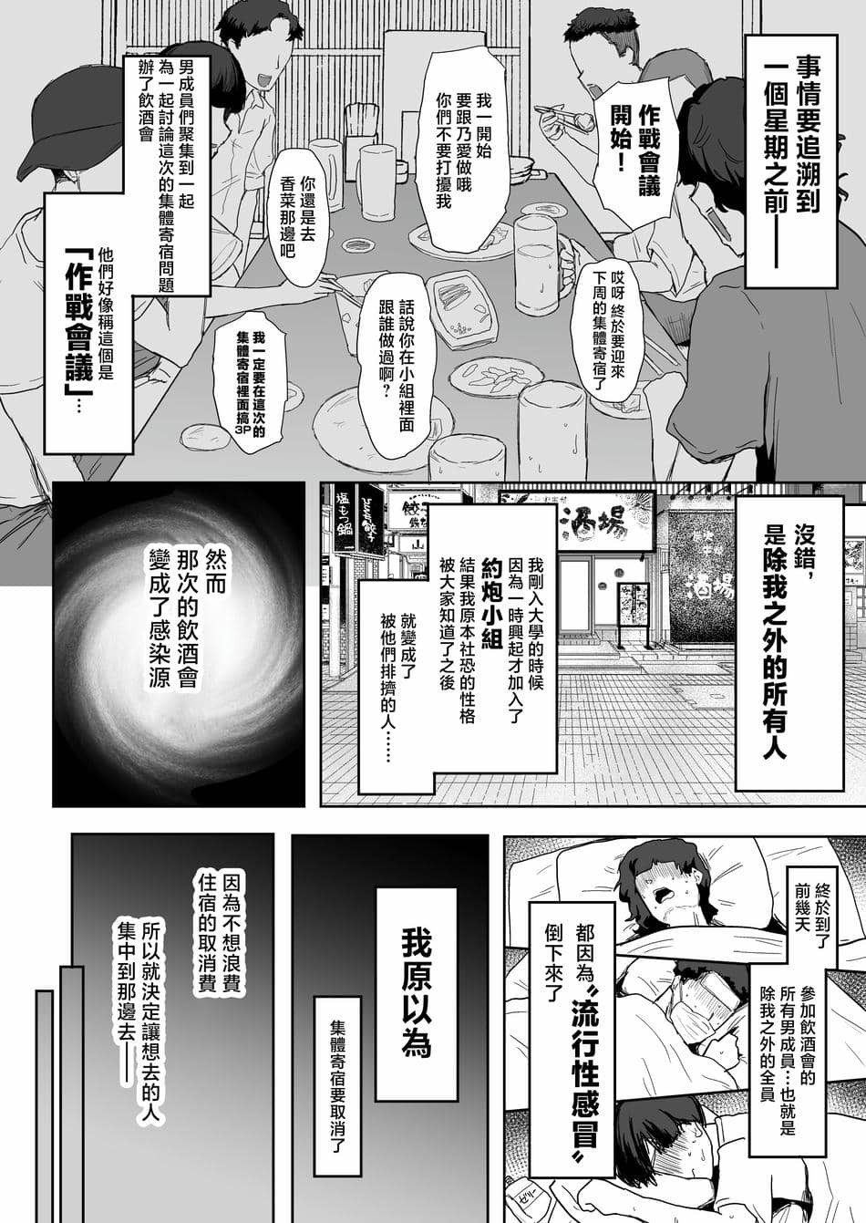 [ぷるめたる]ヤリサー合宿に男は僕一人+新学期に僕の部屋はみんなのたまり場 [中国翻訳][疏碼]
