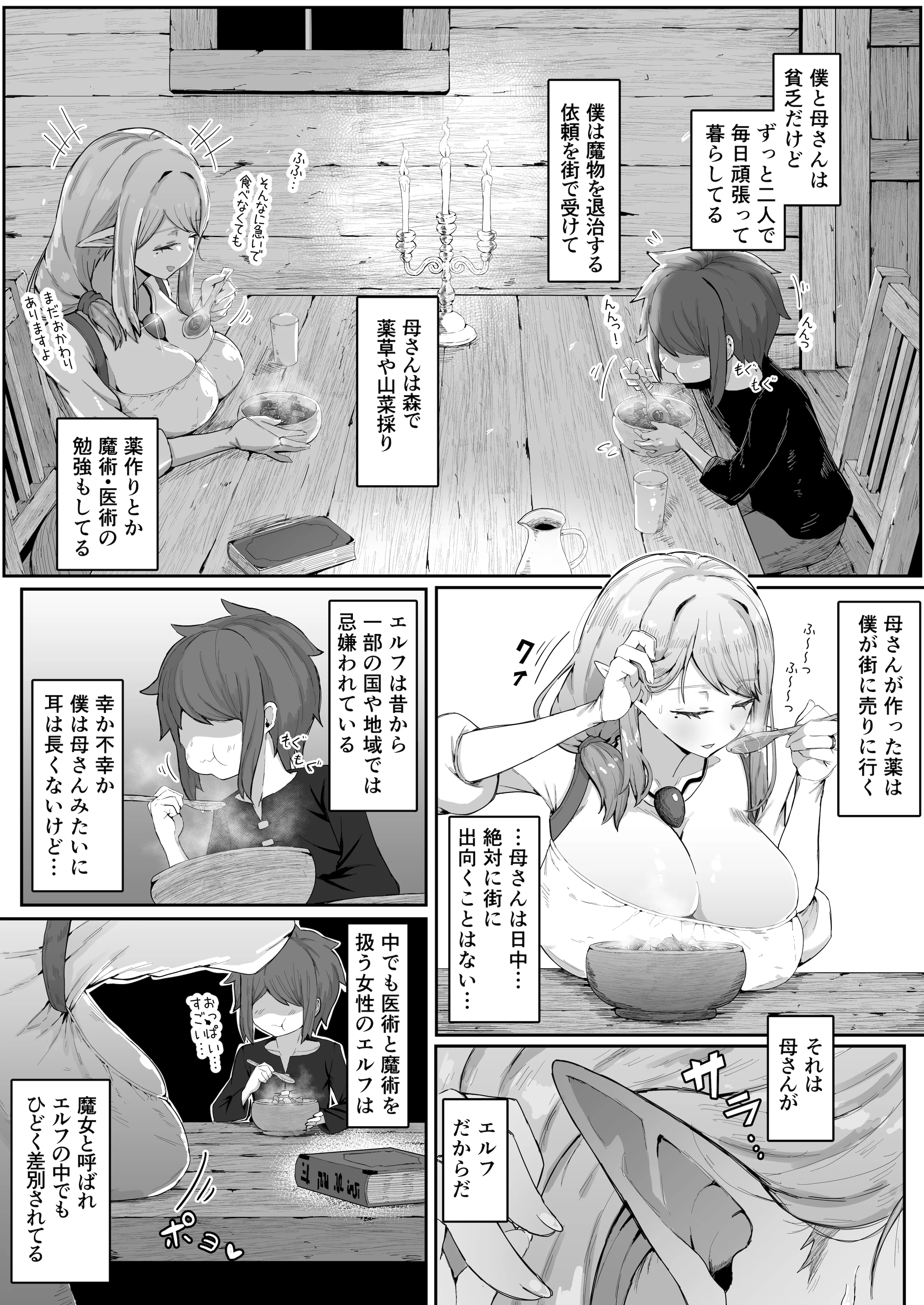 [ムルの本箱] エルフの母と孕むまで + アフターストーリー