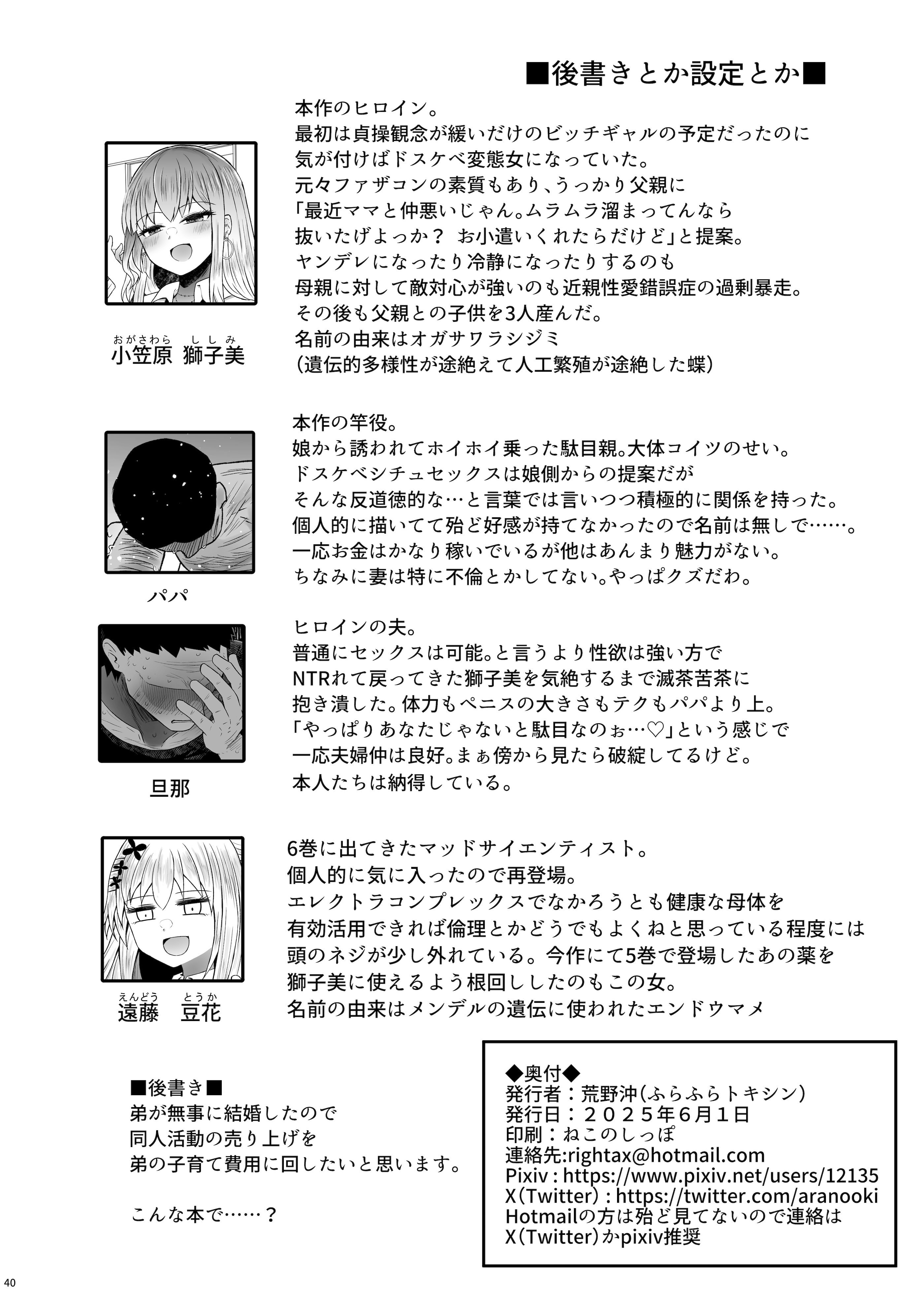 [ふらふらトキシン (荒野沖)] 遺伝性疾患のリスクが無いなら実父と子作りしてもいいよね 8