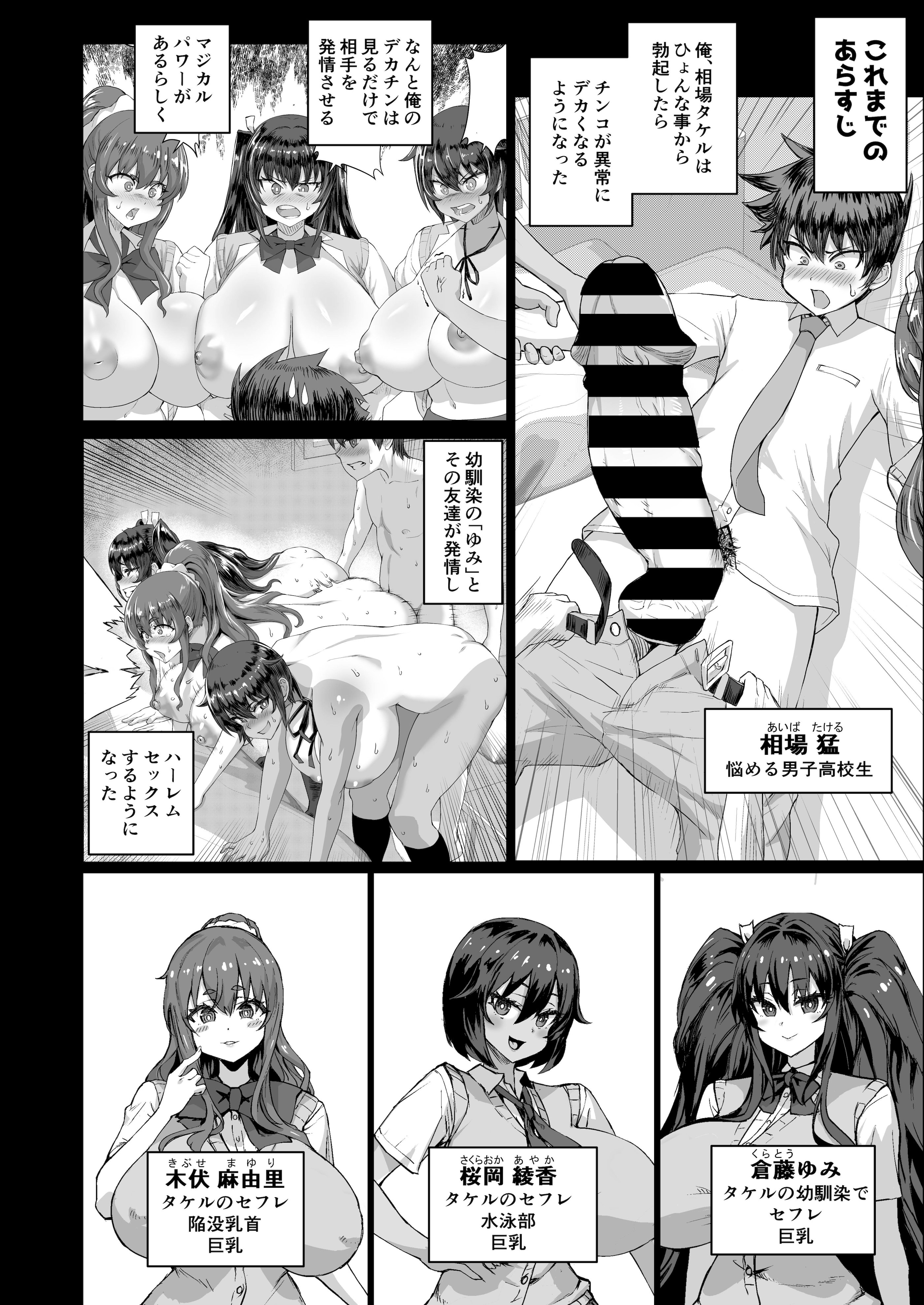 [さいくら・のうしゅ] デカチンになったら巨乳幼馴染とその巨乳友達たちが発情してハーレムになった！！5ギャルとわくわく林姦学校