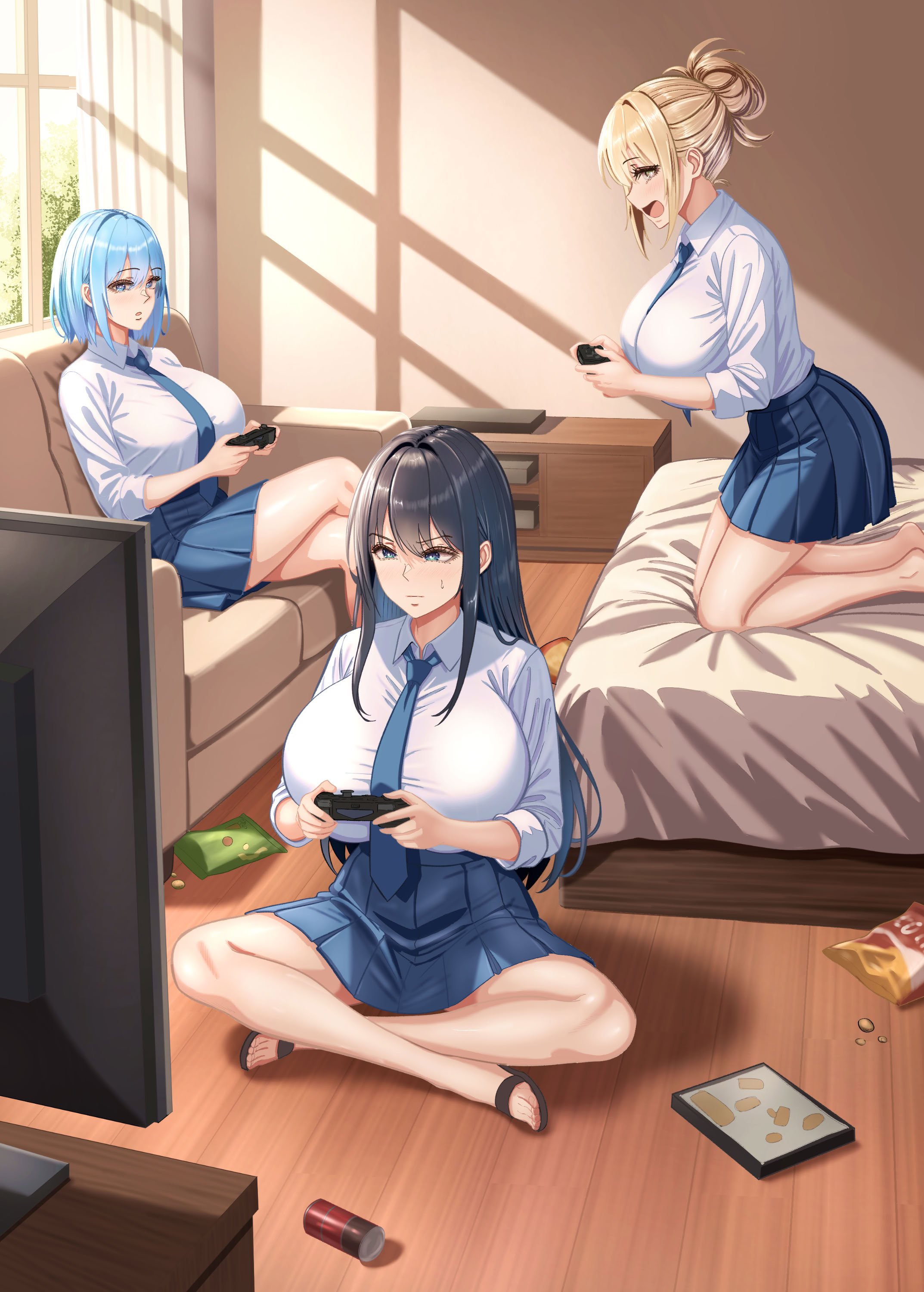 [パンダシズク] 俺の部屋、入りびたりギャルだらけ -爆乳美ギャルと4P中出しライフ-