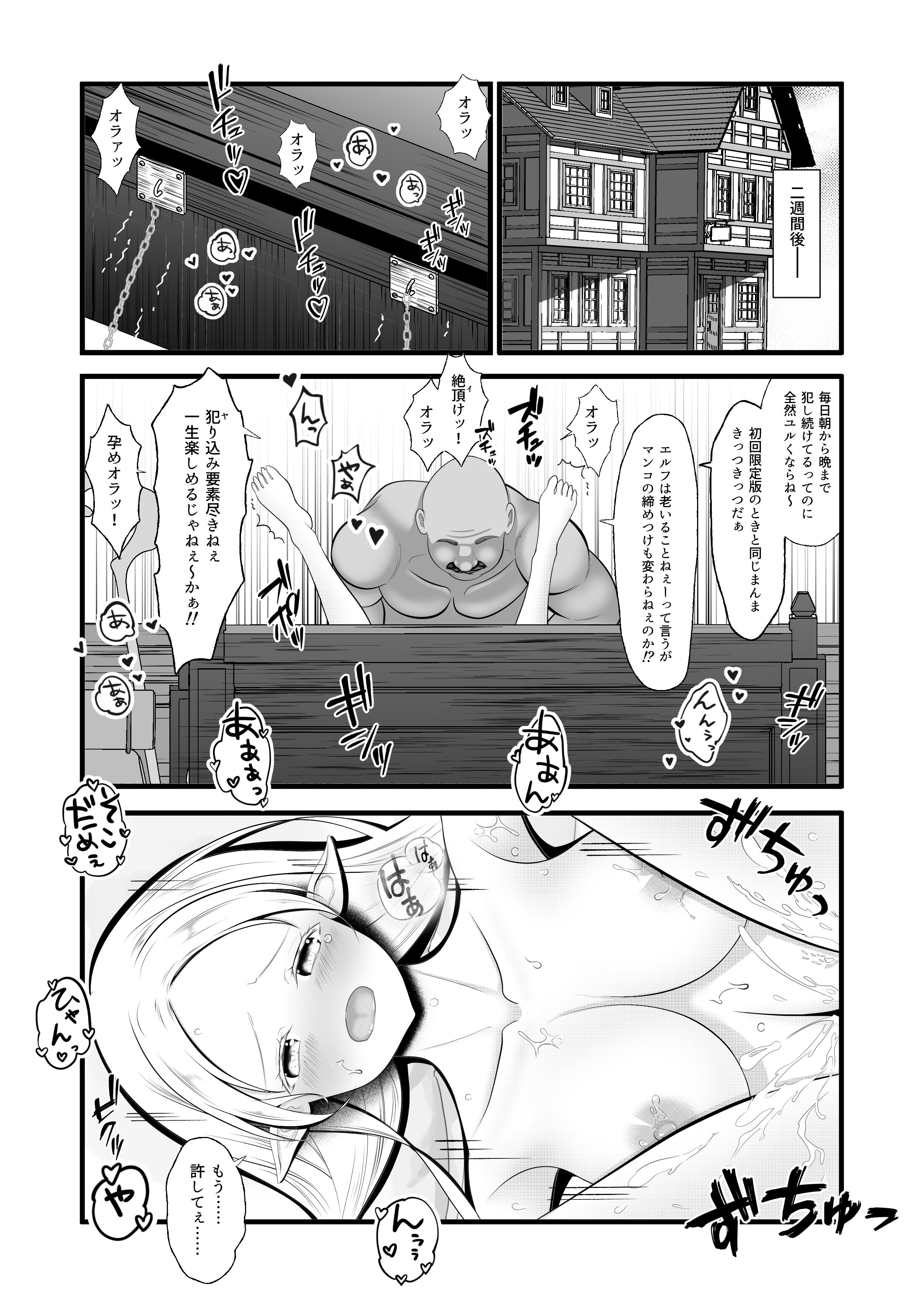 [ほとりの小屋] エルフ(♀)の冒険者が宿屋の主人に夜這い&種付けされるお話