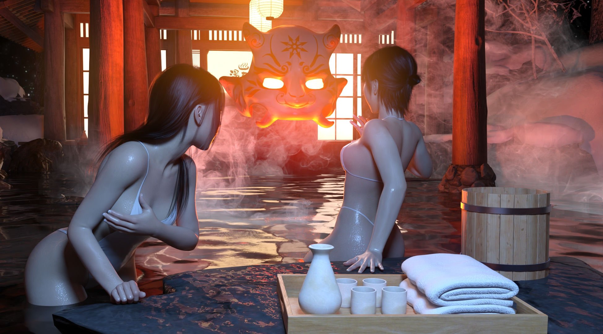 [Icarus Illustrations]溫泉浴場(Onsen)