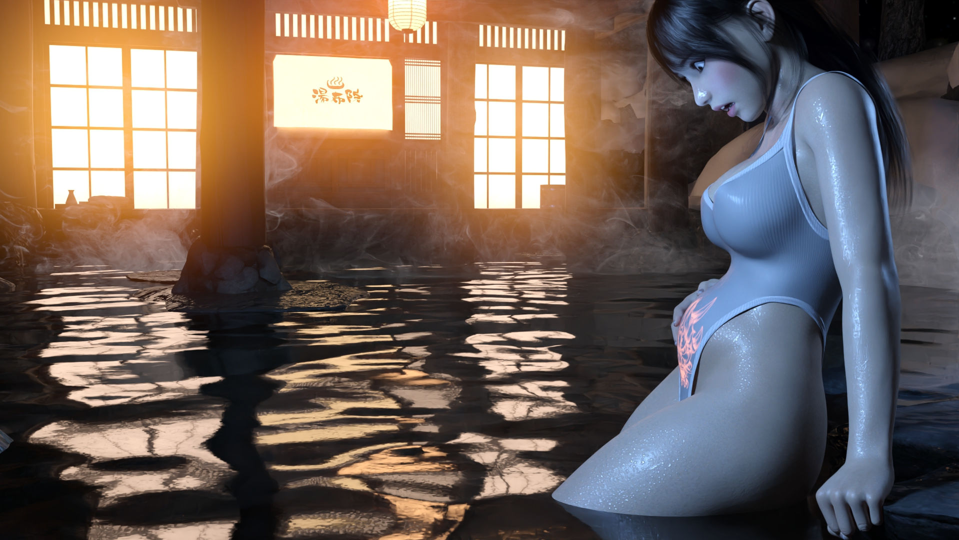 [Icarus Illustrations]溫泉浴場(Onsen)