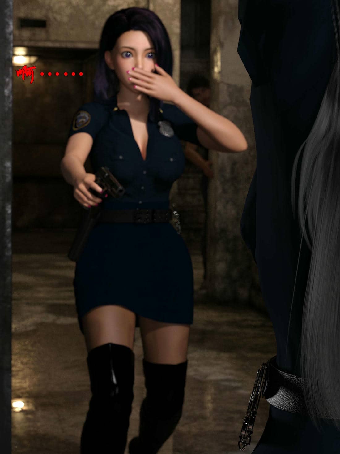 [小飞鼠]黑丝女警队01