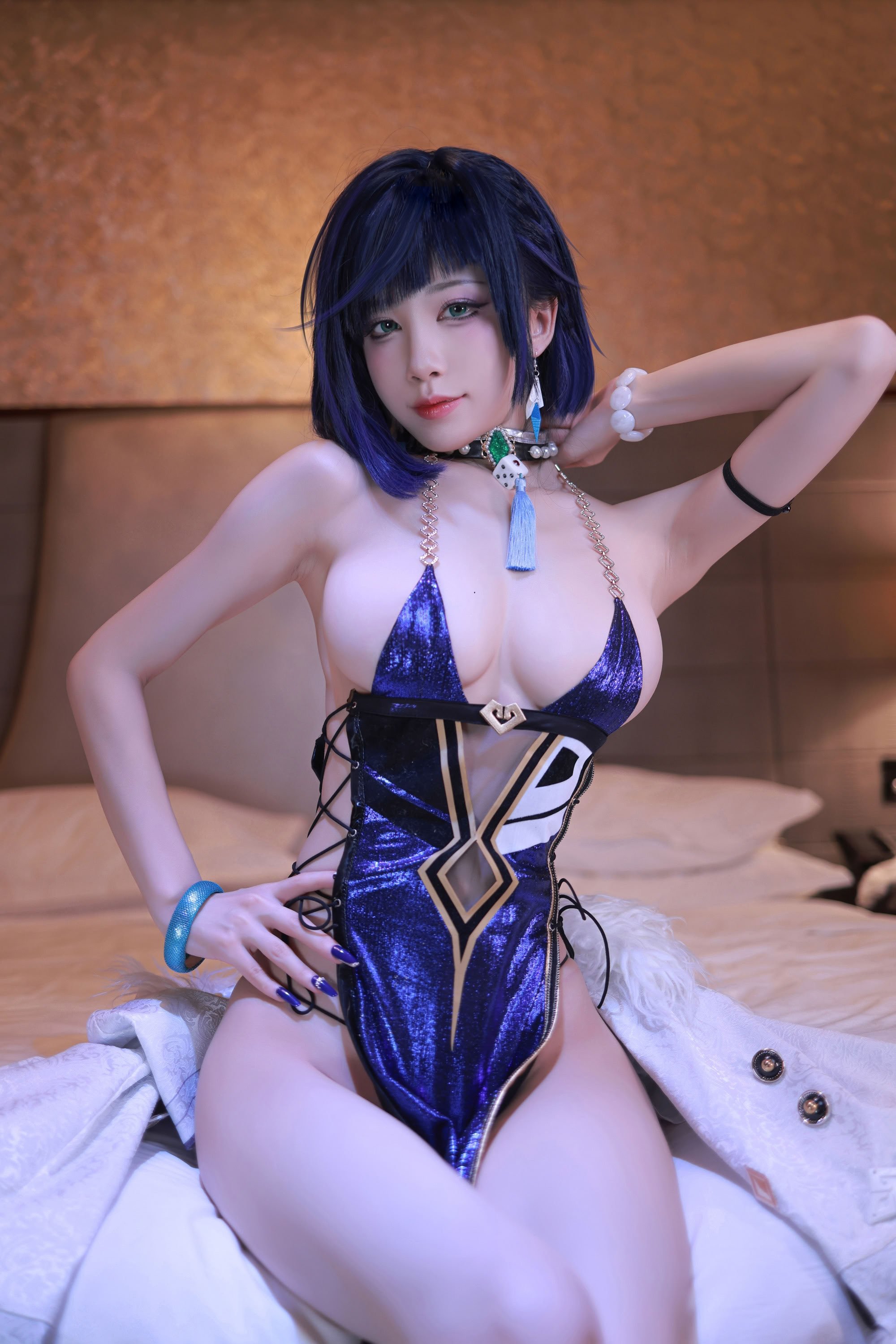 水淼aqua cosplay Yelan - Genshin Impact