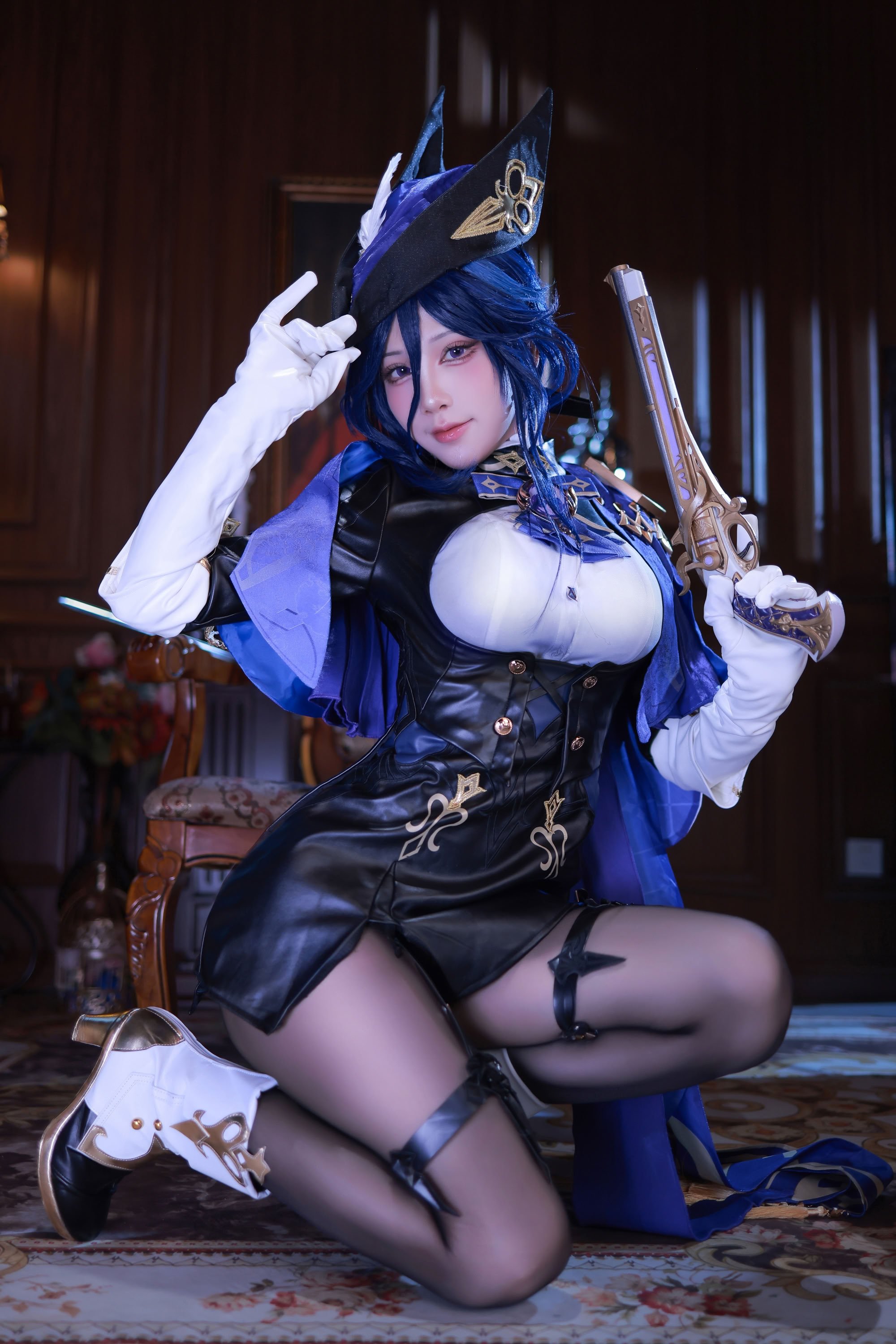 水淼Aqua cosplay Clorinde - Genshin Impact