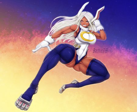 bartondhh boku no hero academia usagiyama rumi animal ears bunny ears bunny girl thighhighs