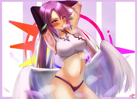 no game no life jibril (no game no life) animal ears pantsu tagme wings