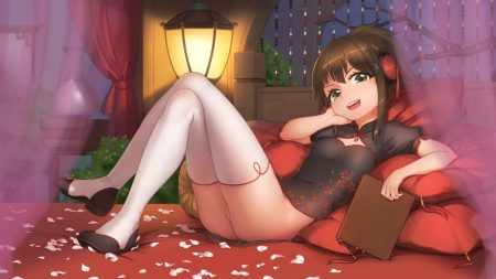 anthropomorphism chinese clothes chinese dress dress panties qingmingtongzi tagme (character) thighhighs underwear zhanjian shaonu