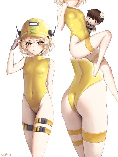 doctorcroe goddess of victory: nikke liter (nikke) ass chibi garter leotard loli