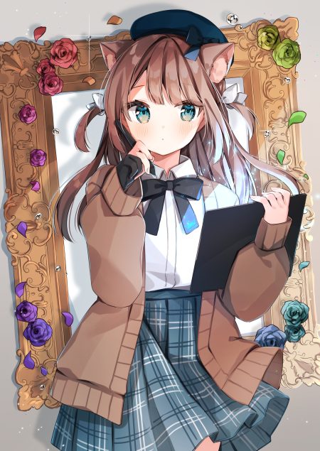 pirorikin animal ears nekomimi seifuku sweater