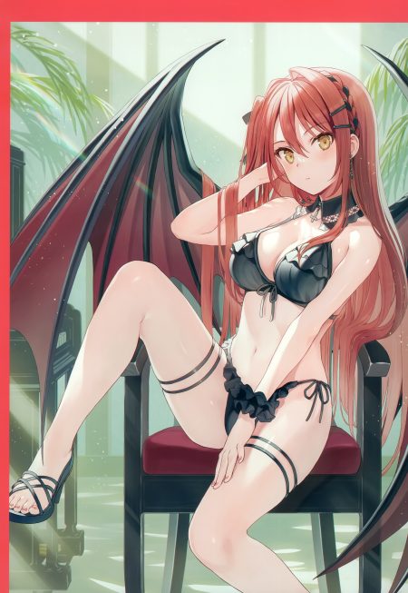 crown yashiro seika bikini garter swimsuits wings