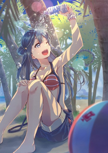 macken love live! (series) love live! nijigasaki gakuen school idol doukoukai yuuki setsuna bikini top swimsuits wet