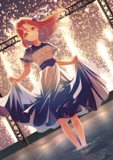 macken love live! (series) love live! sunshine!! sakurauchi riko dress skirt lift wet
