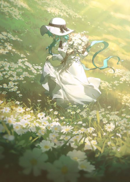 konya karasue vocaloid hatsune miku dress skirt lift