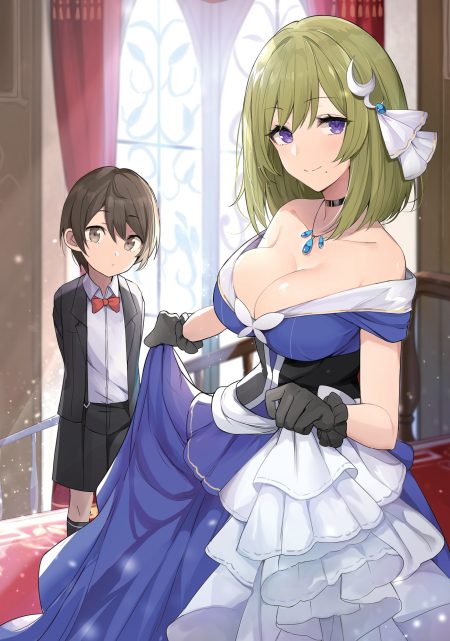 mengda otome gee sekai wa mob ni kibishii sekai desu dress no bra skirt lift
