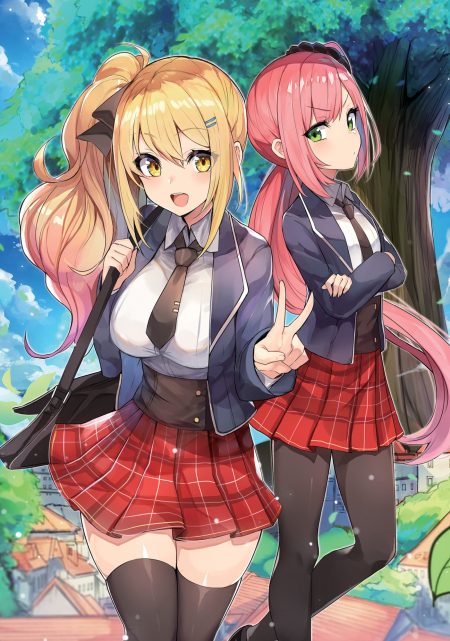 mengda otome gee sekai wa mob ni kibishii sekai desu pantyhose seifuku skirt lift thighhighs