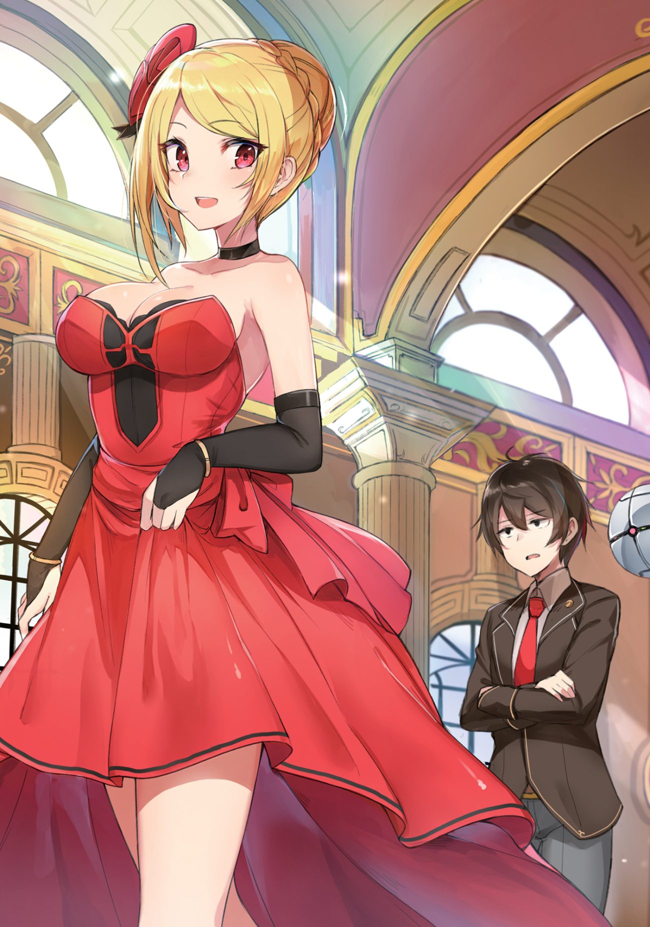 mengda otome gee sekai wa mob ni kibishii sekai desu angelica rapha redgrave leon fou bartfort dress no bra seifuku