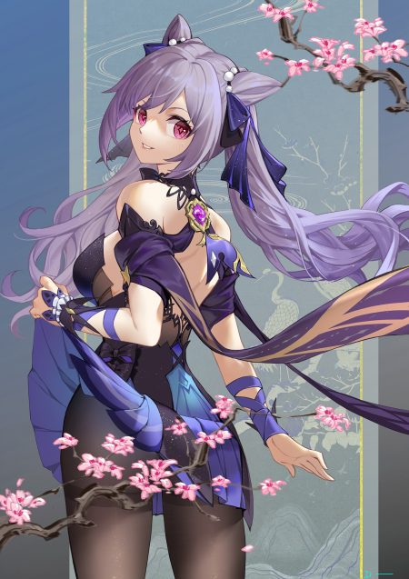 linreplica genshin impact keqing ass dress no bra pantyhose skirt lift