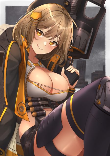 mr2d goddess of victory: nikke anis garter gun no bra thighhighs