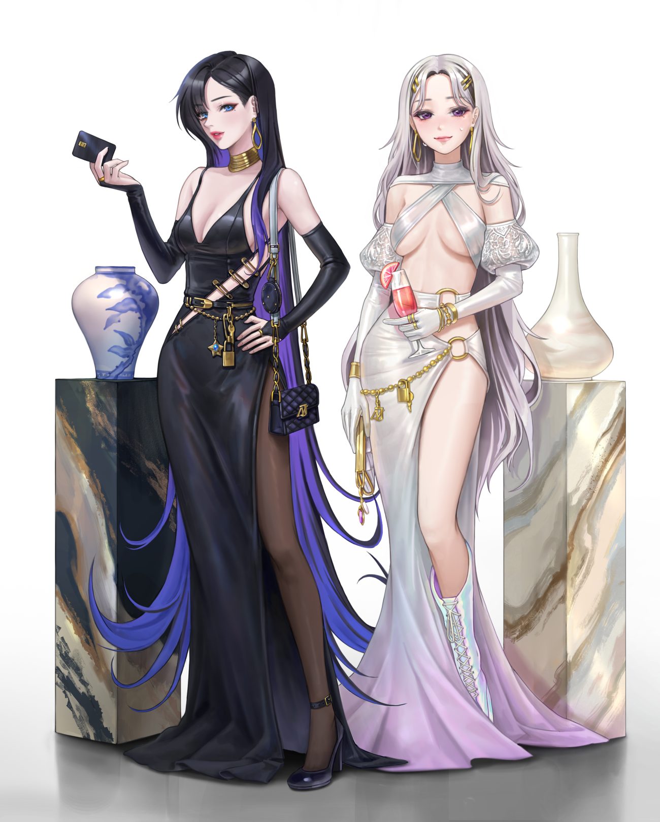 bangsom dress heels no bra pantyhose