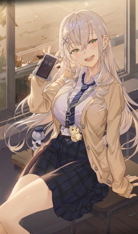 hong hololive shirogane noel seifuku sweater