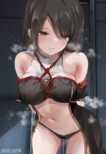 dolechan bondage cameltoe pantsu pubic hair