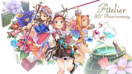 atelier atelier meruru atelier rorona atelier totori bloomers blue eyes blush book boots brown hair crown dress flowers gray eyes hat headdress long hair merurulince rede arls pink hair rororina fryxell skirt staff sumi (oyasumie) totooria helmold