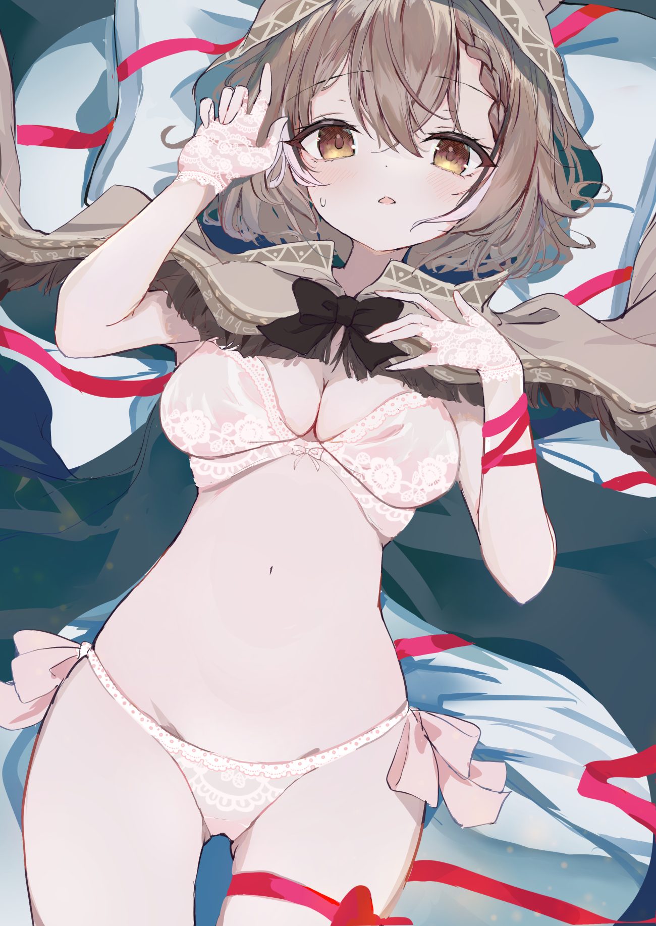 inaba reito hololive hololive english nanashi mumei bra garter pantsu