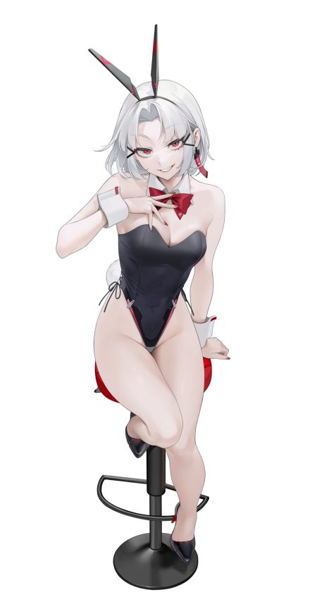 ohisashiburi animal ears bunny ears bunny girl cleavage heels no bra tail