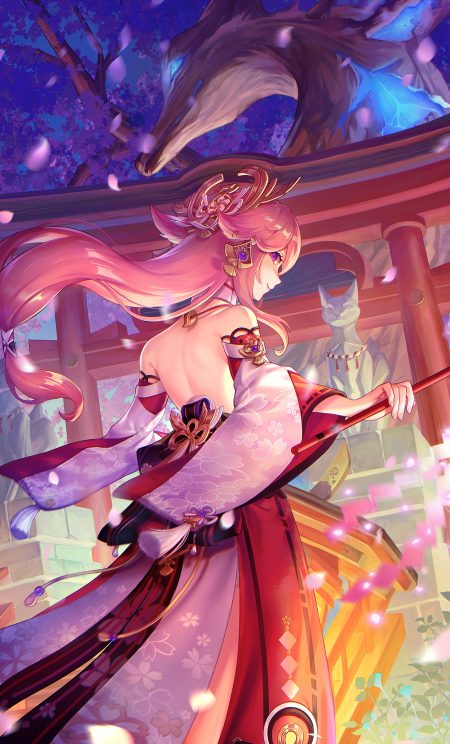 kfr2 2 genshin impact yae miko animal ears japanese clothes kitsune no bra