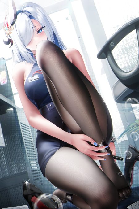 fantongjun genshin impact shenhe dress feet pantyhose skirt lift