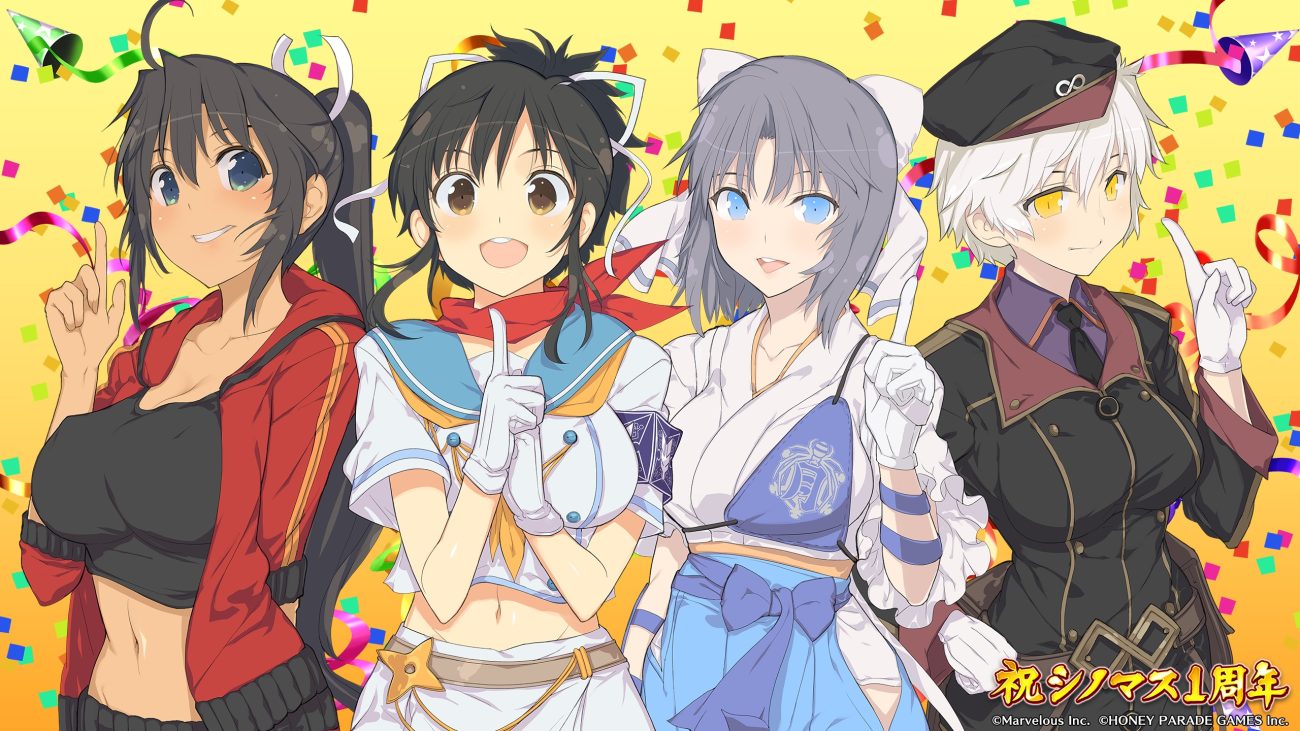 asuka (senran kagura) black hair blue eyes breasts brown eyes cleavage dark skin dress erect nipples gloves gradient gray hair green eyes group hat homura (senran kagura) japanese clothes long hair military miyabi (senran kagura) navel ponytail scarf school uniform senran kagura tie uniform white hair yaegashi nan yellow eyes yumi (senran kagura)
