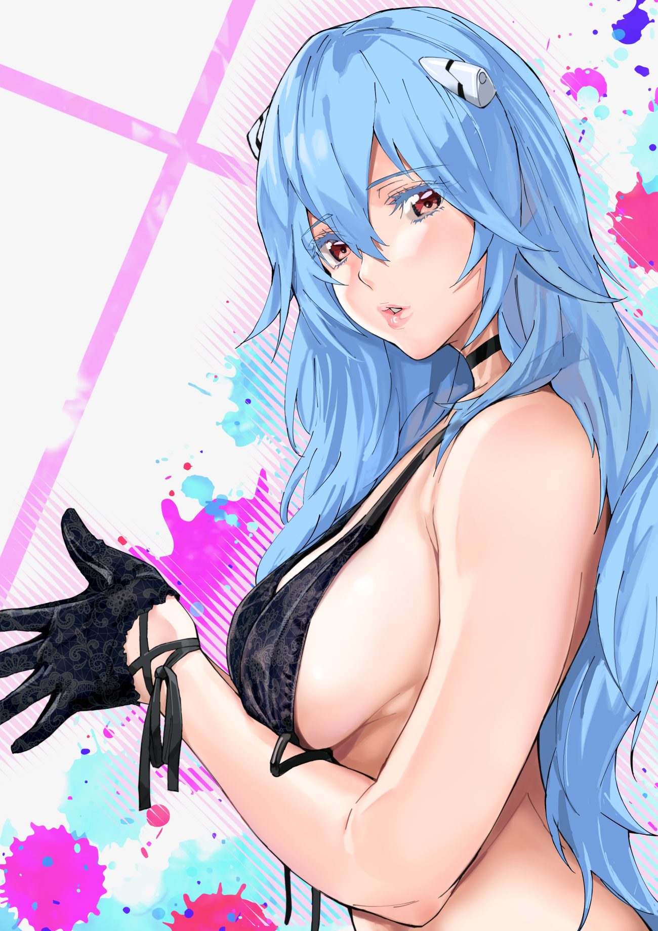 yamaishi neon genesis evangelion ayanami rei bra