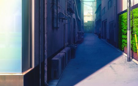 building city mitsu ura motorcycle no humans original scenic shade