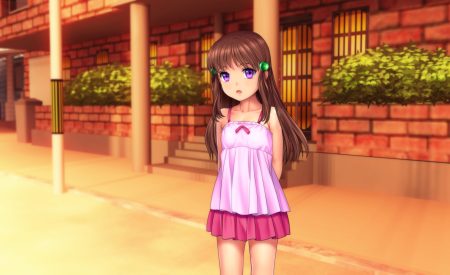 brown hair dress loli moonknives original purple eyes