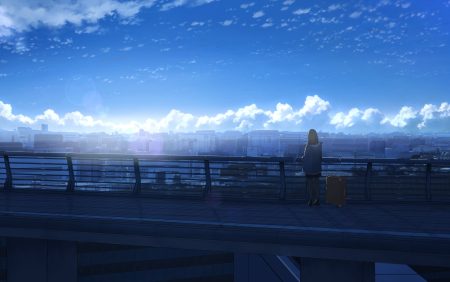 anyotete brown hair building city clouds hood original scenic short hair shorts sky