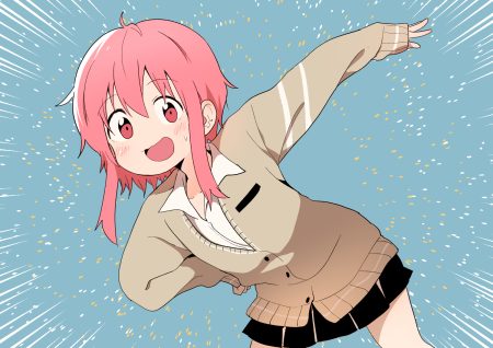 blue blush bural chingu lee ji-eun luke (dydansgur) pink eyes pink hair school uniform short hair skirt