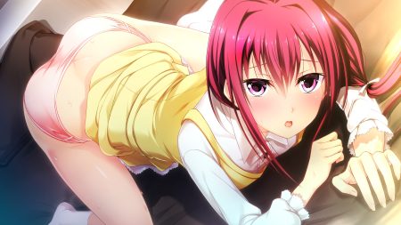 ass game cg guilty ore no ue de agaku rokunin no togime panties tagme (artist) tsukino yuri underwear