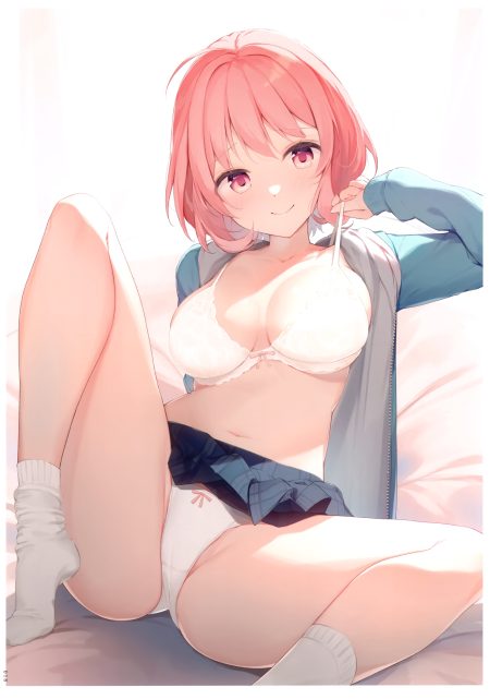 nijihashi sora bra cameltoe open shirt pantsu skirt lift undressing