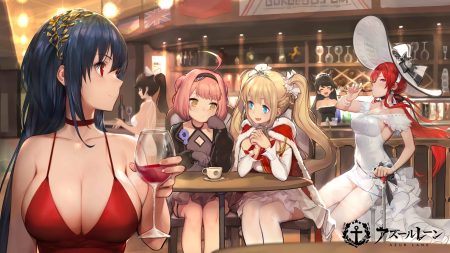 amazon (azur lane) animal ears anthropomorphism aqua eyes atago (azur lane) azur lane blonde hair blue hair braids breasts brown hair cape cleavage dress drink fang foxgirl gloves gorgeous mushroom group hat headband logo long hair monarch (azur lane) no bra ponytail red eyes red hair see through short hair taihou (azur lane) takao (azur lane) thighhighs tiara twintails u-81 (azur lane) yellow eyes