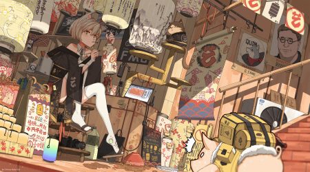 animal animal ears bandage bili bili douga brown eyes brown hair camera chinese robot kid computer dark souls food hood iron man marvel comics original overwatch short hair solaire of astora thighhighs watermark