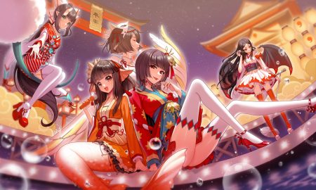 demon group hotarugusa (onmyouji) itsumade (onmyouji) japanese clothes koi no sei (onmyouji) kyuketsu hime (onmyouji) majiang mermaid momiji (onmyouji) onmyouji pointed ears signed
