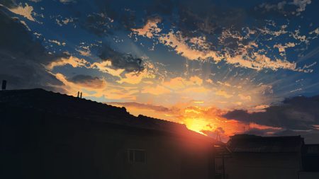 banishment building clouds no humans original realistic scenic sky sunset
