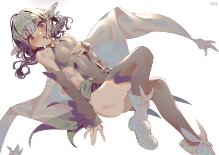 bsue fate/kaleid liner prisma illya fate (series) long hair miyu edelfelt thighhighs twintails
